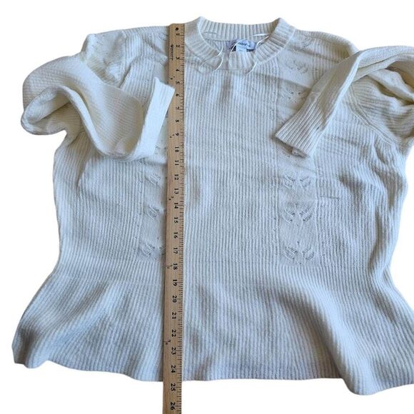 Liz Claiborne womens Sz XXL cream knit pullover sweater - Picture 5 of 7